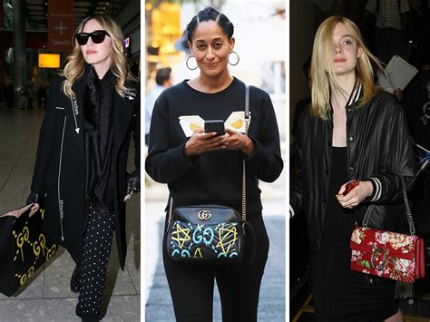 celebrity with gucci bum bag|celebrity gucci bags.